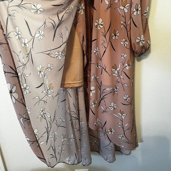 Buckle Daytrip Medium Floral Surplice Pink Maxi Dress Off The Shoulder summer - Picture 8 of 10